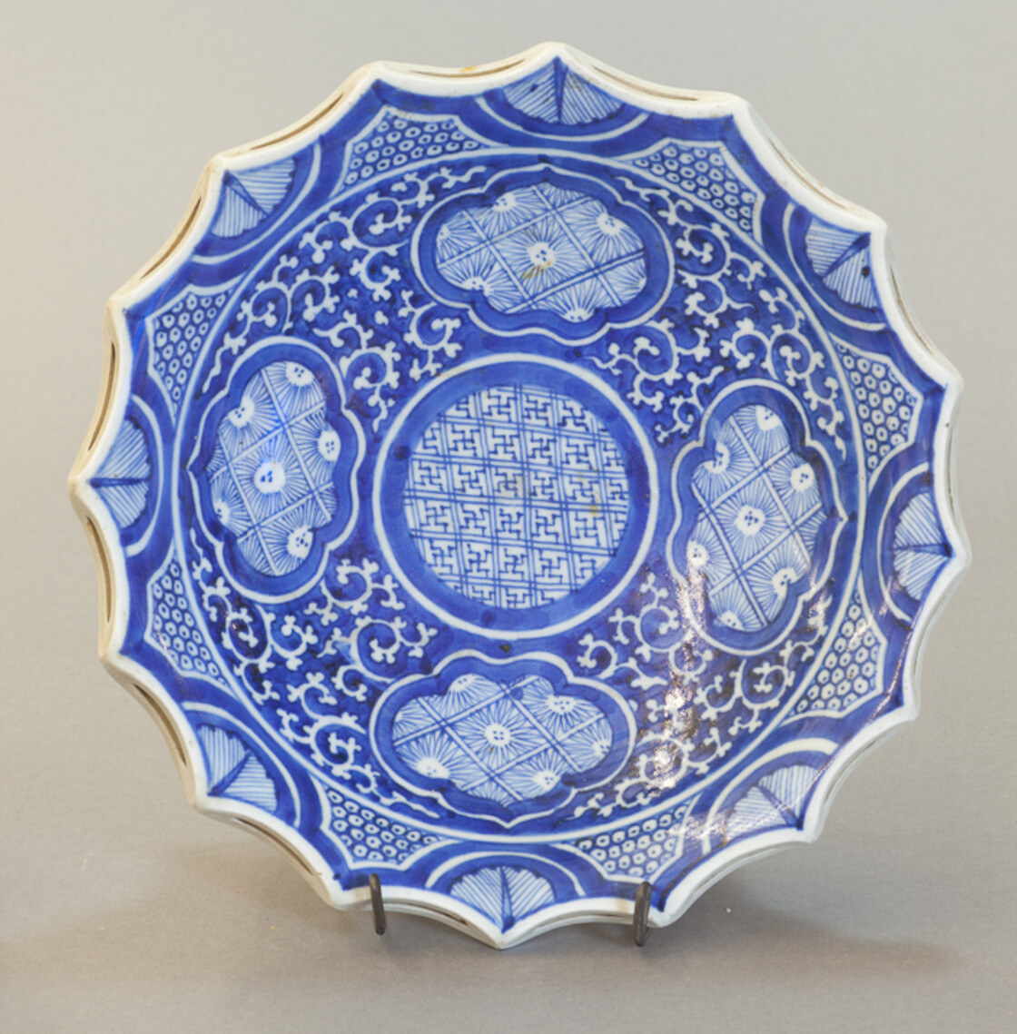 Bowl with Wooden Stand