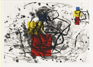 Untitled. 1988 Soft‑ground etching, sugar‑lift and spitbite aquatint, drypoint, and relief printed in red, yellow, blue  and black on white Rives BFK paper Sheet: 27 1/4 x 22 1/2 in.; image: 19 7/8 x 15 7/8 in. 