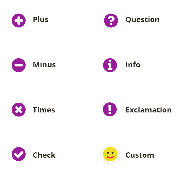 H5P Predefined icons