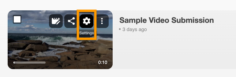 The settings gear icon with an orange box around it