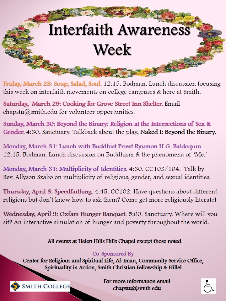 Interfaith Awareness Week Flyer!