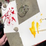 The children discovered many different techniques to spread the paint like it was water