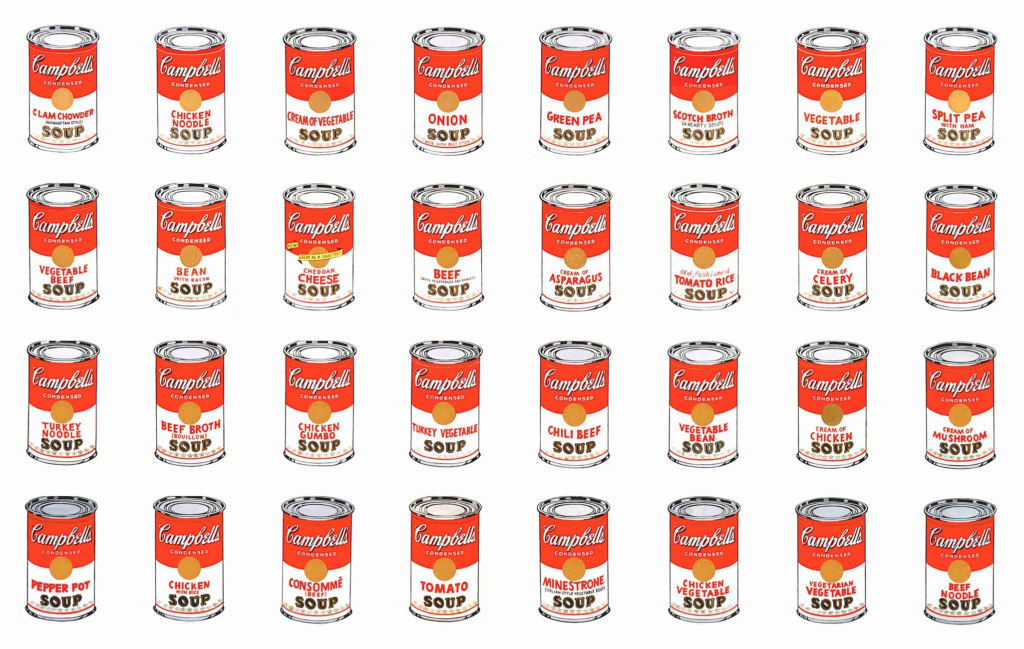 Campbell's soup can by Andy Warhol
